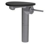 Ada mit lav réhaussé tablette non percée bec 110 mm ss vidage pvd inox/noir mat - LAUFEN HF506714503060