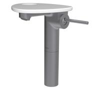 Ada mit lav réhaussé tablette percée bec 110 mm ss vidage pvd inox/blanc mat - LAUFEN HF506714502000