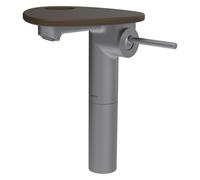 Ada mit lav réhaussé tablette percée bec 110 mm ss vidage pvd inox/café mat - LAUFEN HF506714504000