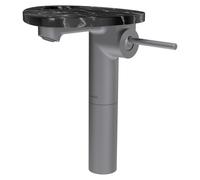 Ada mit lav réhaussé tablette percée bec 110 mm ss vidage pvd inox/marbre noir - LAUFEN HF506714506000