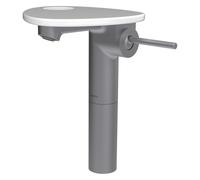 Ada mit lav réhaussé tablette percée bec 110mm ss vidage pvd inox/blanc brillant - LAUFEN HF506714501000