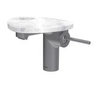 Ada mit lav tablette percée bec 110 mm ss vidage pvd inox/marbre blanc - LAUFEN HF506702505000