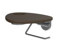 Ada porte-papier toilette tablette percée pvd inox/café mat - LAUFEN HF506791504000