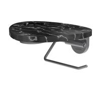 Ada porte-papier toilette tablette percée pvd inox/marbre noir - LAUFEN HF506791506000