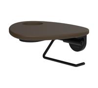 Ada porte-papier toilette tablette percée pvd noir/café mat - LAUFEN HF506791514000