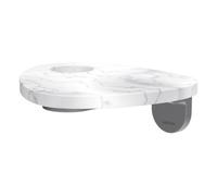Ada tablette murale percée pvd inox/marbre blanc - LAUFEN HF506790505000