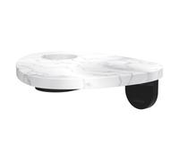 Ada tablette murale percée pvd noir/marbre blanc - LAUFEN HF506790515000
