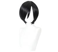 Ada Wong Perruque courte noire RE4 Cosplay pour Halloween, carnaval, accessoire de costume