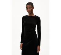 ADAAJA VELVET | Robe en jersey en mélange de coton bio - noir (S)