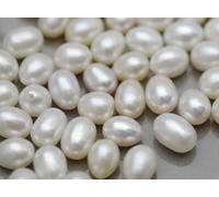 Adabele PT3-89 Lot de 10 véritables perles de culture d'eau douce naturelles de qualité AAA, semi-percées, blanches, 8 à 9 mm, pour la fabrication de bijoux