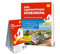 ADAC – Guide du camping Europe du Sud 2026 – Avec code: 1 an PINCAMP gratuit