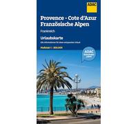 ADAC Urlaubskarte Provence, Französiche Alpen, Cote d'Azur 1:300.000: Straßenkarte und Autokarte