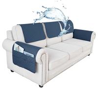 adadvo Housse D'appui-tête De Canapé Antidérapante Et Imperméable, Housse De Protection Accoudoir De Canapé en Forme De L(Z16,5 Pieces Set_43X68CM)