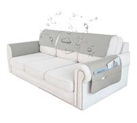 adadvo Housse D'appui-tête De Canapé Antidérapante Et Imperméable, Housse De Protection Accoudoir De Canapé en Forme De L(X9,3 Seater 5PCS_68 X 43 CM)