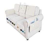adadvo Housse D'appui-tête De Canapé Antidérapante Et Imperméable, Housse De Protection Accoudoir De Canapé en Forme De L(X1,3 Seater 5PCS_68 X 43 CM)