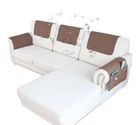 adadvo Housse D'appui-tête De Canapé Antidérapante Et Imperméable, Housse De Protection Accoudoir De Canapé en Forme De L(X16,4 Seater 6PCS_89 X 46 CM)