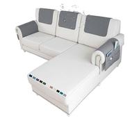 adadvo Housse D'appui-tête De Canapé Antidérapante Et Imperméable, Housse De Protection Accoudoir De Canapé en Forme De L(X4,4 Seater 6PCS_68 X 43 CM)