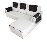 adadvo Housse D'appui-tête De Canapé Antidérapante Et Imperméable, Housse De Protection Accoudoir De Canapé en Forme De L(X11,4 Seater 6PCS_68 X 43 CM)