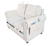 adadvo Housse D'appui-tête De Canapé Antidérapante Et Imperméable, Housse De Protection Accoudoir De Canapé en Forme De L(X1,2 Seater 4PCS_68 X 43 CM)