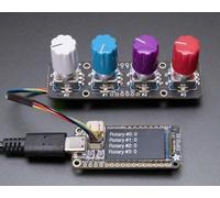 Adafruit Accessoires Adafruit I2C Quad Encodeur rotatif Breakout avec NeoPixel - STEMMA QT/Qwiic - SKU 5752