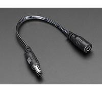 Adafruit Câble Adaptateur Jack 3,5/1,3 mm ou 3,8/1,1 mm vers 5,5/2,1 mm DC [ADA2788]