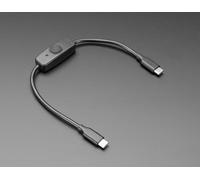 Adafruit Industries SKU 6268 Câble de synchronisation de données USB type C avec interrupteur On-Off 28 cm de long