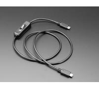 Adafruit Industries SKU 6269 Câble de synchronisation de données USB type C avec interrupteur On-Off 1 m de long