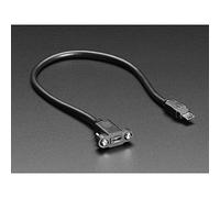 Adafruit Panel Mount Extension USB Cable - Micro B Male to Micro B Female [ADA3258]