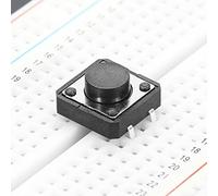 Adafruit Tactile Switch Buttons (12mm square, 6mm tall) x 10 pack - Noir - Bouton-poussoir - ON-ON-OFF