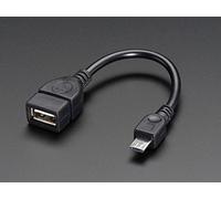 Adafruit USB OTG Host Cable - MicroB OTG Male to A Female