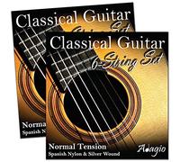 Adagio Pro Lot de 2 cordes en nylon pour guitare acoustique classique Tension moyenne