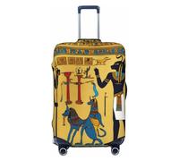 ADAhgu Ancient Egypt Tribe Series Housse de protection personnalisée pour valise pour voyage et affaires, Noir , S