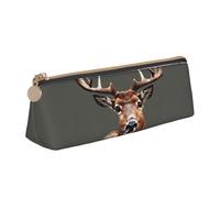 ADAhgu Beauty Deer Trousse légère à fermeture éclair pour stylos Motif cerf