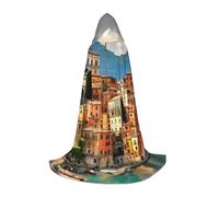 ADAhgu Belle cape à capuche imprimée italienne unisexe pour cosplay, festival, célébrations en plein air