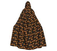 ADAhgu Cape à capuche unisexe avec imprimé citrouille d'Halloween pour carnaval, cosplay, accessoire de fête de vampire