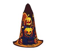 ADAhgu Cape à capuche unisexe avec imprimé citrouille pour Halloween, cosplay, festival, célébrations en plein air