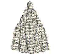 ADAhgu Cape à capuche unisexe avec imprimé dalmatien pour carnaval, cosplay, accessoire de fête de vampire