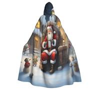 ADAhgu Cape à capuche unisexe avec imprimé Père Noël, accessoire de cosplay, vampire