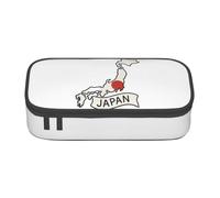 ADAhgu Grande trousse de rangement à crayons avec carte du Japon avec drapeau imprimé pour fournitures scolaires, voyages, étudiants, professionnels