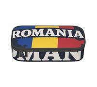 ADAhgu Grande trousse de rangement avec imprimé carte de la Roumanie - Fournitures scolaires - Voyage - Étudiants et professionnels