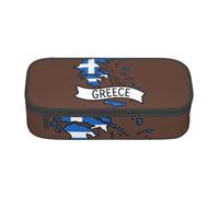 ADAhgu Grande trousse de rangement avec motif carte de Grèce, fournitures scolaires, voyages, étudiants, professionnels