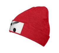 ADAhgu Hockey sur glace imprimé art adulte chaud bonnet d'hiver bonnet bonnet bonnet doux élastique épais confortable souple décontracté, Rouge, Taille unique
