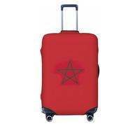 ADAhgu Housse de protection élastique universelle pour valise Motif drapeau du Maroc, Noir , M, Bagage à main