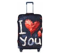 ADAhgu Housse de protection lavable avec fermeture éclair dissimulée avec inscription « I Love You Words with Hearts », blanc, S