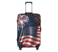 ADAhgu Housse de protection lavable avec fermeture éclair dissimulée Motif drapeau américain du 4 juillet, blanc, M