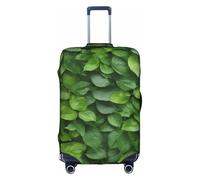 ADAhgu Housse de protection lavable avec fermeture éclair dissimulée Motif feuilles vertes, blanc, M