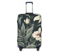 ADAhgu Housse de protection lavable avec fermeture éclair dissimulée Motif floral botanique, blanc, XL