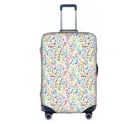 ADAhgu Housse de protection lavable avec fermeture éclair dissimulée Motif notes de musique, blanc, S