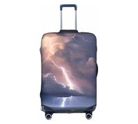 ADAhgu Housse de protection lavable avec fermeture éclair dissimulée Motif paysage de tonnerre, blanc, XL