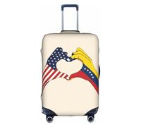 ADAhgu Housse de protection lavable en forme de cœur avec fermeture éclair dissimulée Motif USA Venezuela, blanc, S